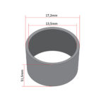 Čaura odstojnik točka Tomos APN fi 13,5x17,2x51,5 mm zadnji - Slika 3