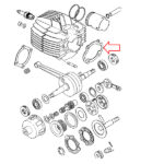 Dihtung cilindra Tomos CTX80 E90 or - Slika 2