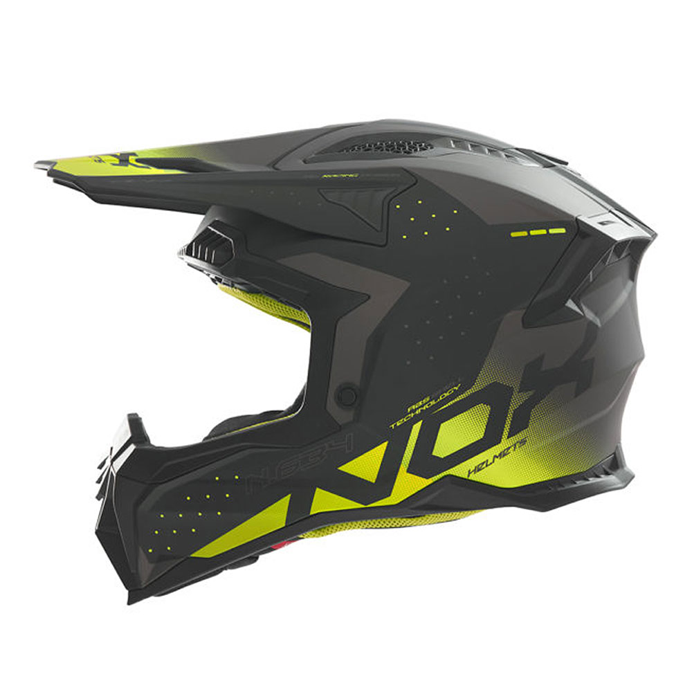 Kaciga NOX Cross N634 GRADIANT žuto mat crna 2XL