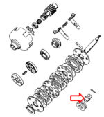 Matica kvačila krunasta Tomos APN M8x1 mm - Slika 2