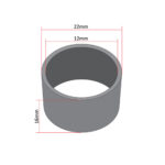 Čaura odstojnik točka Tomos APN fi 12x22x16 mm zadnji - Slika 3