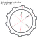 Lamele TRW MCC141-8 set Honda XL 1000 Varadero 03-10 - Slika 2