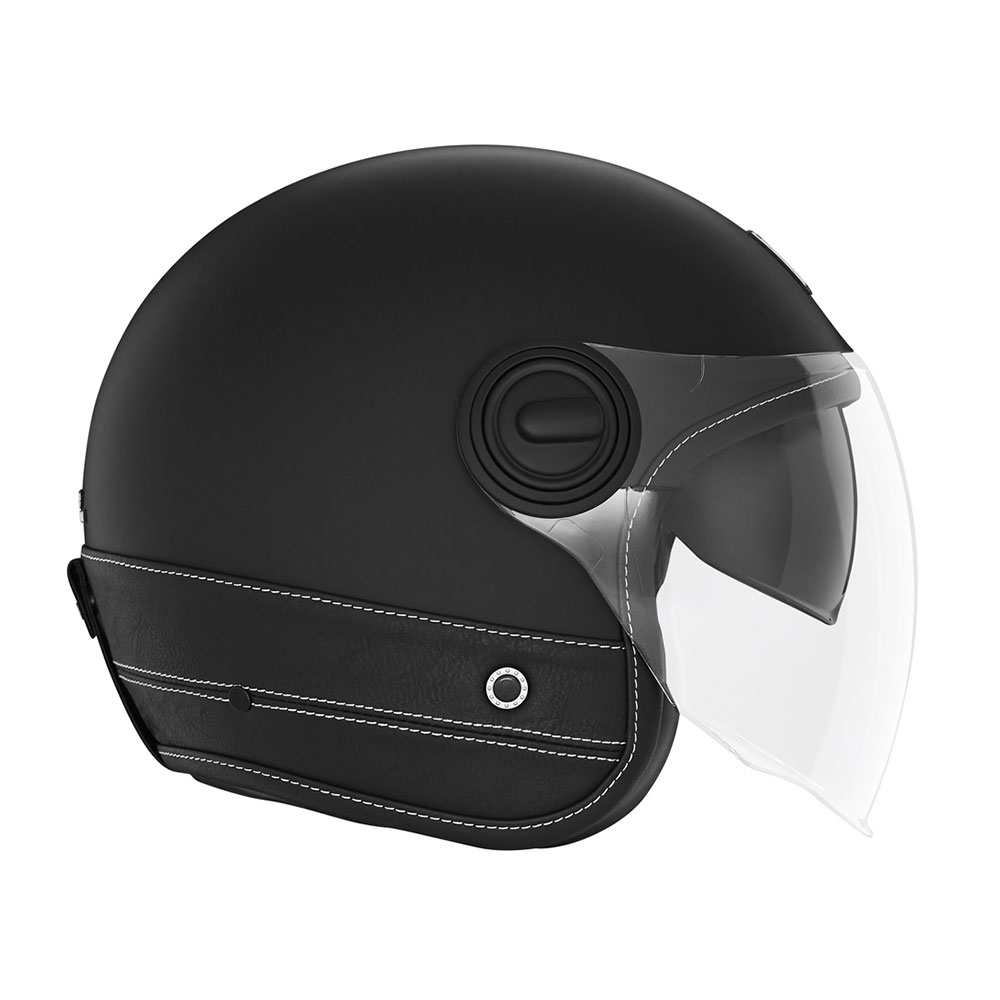 Kaciga NOX HERITAGE PREMIUM crna sa crnom kožom XL