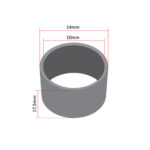 Čaura između vila i lancobrana Tomos APN T14 T15 10x14x17,5 mm - Slika 3
