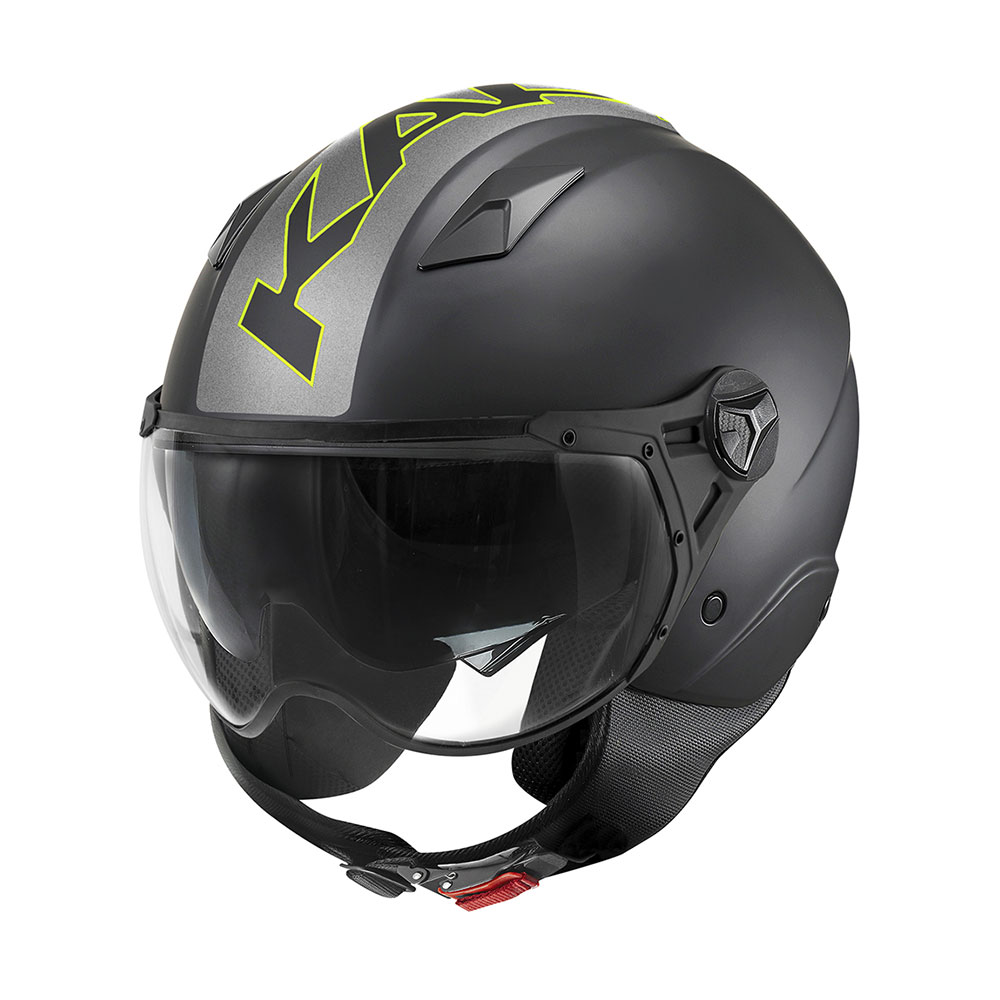 Kaciga jet Kappa KV57 STRIKER crno titanium žuta M