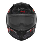Kaciga NOX Full Face sa naočarima N401 ZUMBI  mat crno crvena - Slika 2