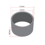 Čaura odstojnik točka Tomos APN fi 13,5x17,2x49,7 mm prednji i zadnji - Slika 2