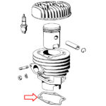 Dihtung cilindra Tomos pumpe kosacice T4 or - Slika 2