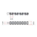 Lanac bregaste osovine DID SCR0409-144L linka - Slika 2