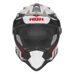 Kaciga NOX Enduro sa vizirom N312 VAPOR belo crvena L - Slika 2