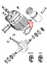 Brezon auspuha Tomos A3 A35 APN M6x25 mm - Slika 2