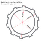 Lamele TRW MCC611-8 set - Slika 2