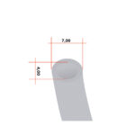 Crevo goriva fi 4x7 mm providno belo 2 m - Slika 2