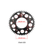 Lančanik zadnji Aprilia SRV 850 12-16 47 zuba - Slika 2