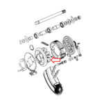 Čaura zadnjih Tomos vila BT50 metalna fi 11,8x18x174 mm - Slika 2