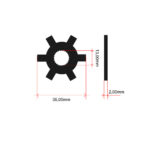 Podloška ventilatora varijatora zvezdasta Kineski skuter Minarelli 50cc fi 13mm - Slika 2