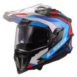 Kaciga LS2 Enduro MX701 EXPLORER CARBON FRONTIER II belo plavo crvena XL