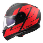 Kaciga LS2 Flip Up FF908 STROBE II CODE crno crvena XL - Slika 2