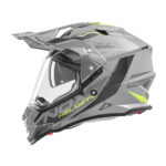 Kaciga NOX Enduro sa vizirom N312 TRACK žuto nardo siva M