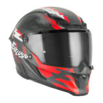 Kaciga NOX EXKLUZIV GOLIATH CUT Full Face mat crno crvena M