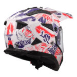 Kaciga LS2 Enduro MX702 PIONEER II FANTASY belo crveno plava M - Slika 5