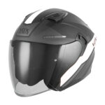 Kaciga NOX Jet N130 EKTO belo mat crna M