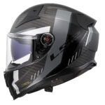 Kaciga LS2 Full Face FF811 VECTOR II CARBON GRID mat crno siva sa naočarima XL - Slika 2