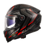 Kaciga LS2 Full Face FF811 VECTOR II ALIZER crno crvena sa naočarima - Slika 2