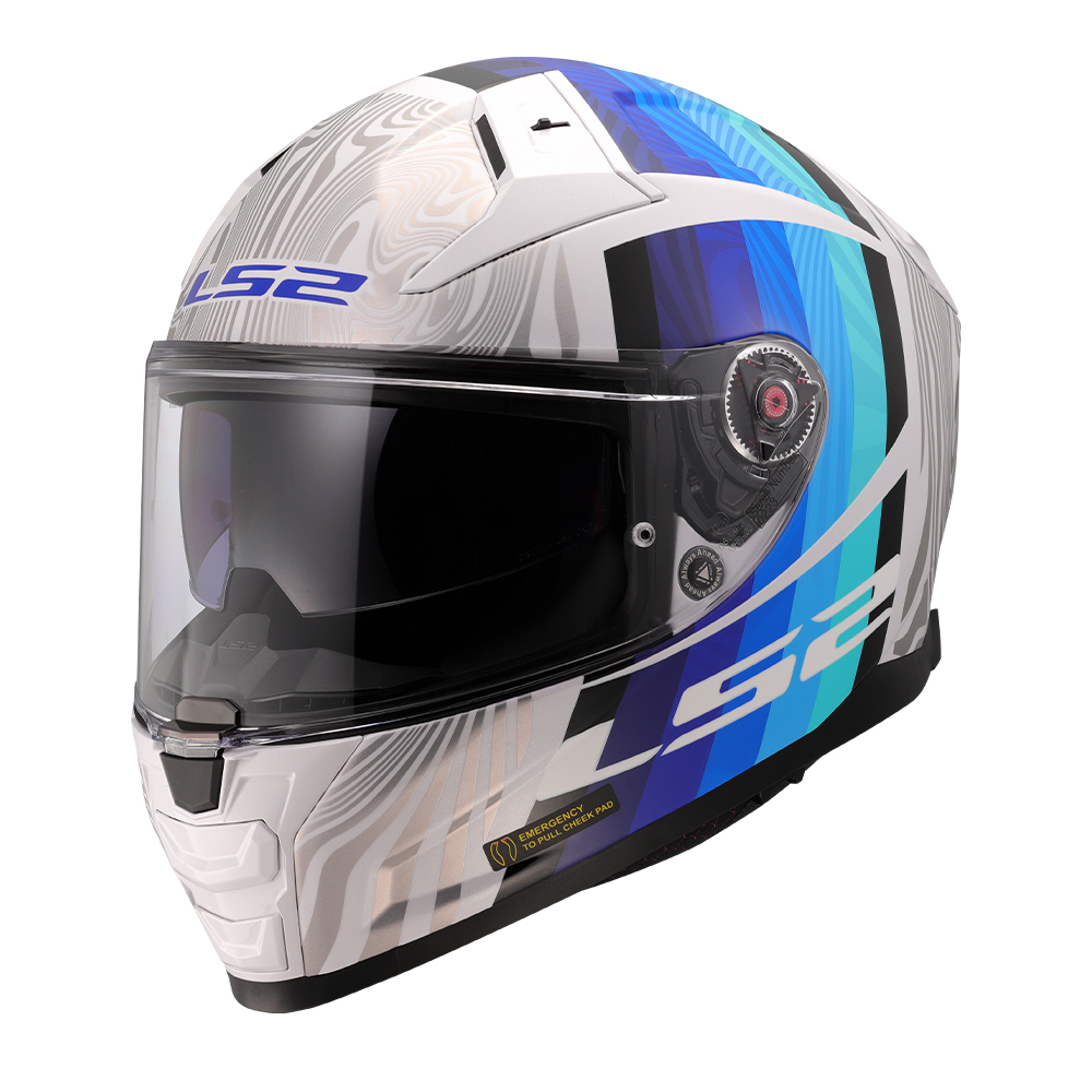 Kaciga LS2 Full Face FF811 VECTOR II FREEDOM belo siva XL