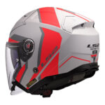 Kaciga LS2 Jet OF603 INFINITY II FOCUS mat sivo crvena - Slika 3