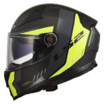Kaciga LS2 Full Face FF811 VECTOR II CARBON GRID mat crno žuta sa naočarima XL - Slika 2