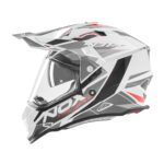 Kaciga NOX Enduro sa vizirom N312 TRACK crveno bela L
