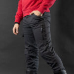 Pantalone LS2 STRAIGHT muške crno sive - Slika 4
