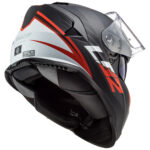 Kaciga LS2 Full Face FF800 STORM II NERVE mat crno crvena sa naočarima XXL - Slika 5