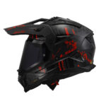 Kaciga LS2 Enduro MX702 PIONEER II CRAZY mat crno crvena XL - Slika 2