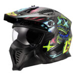 Kaciga LS2 Jet OF606 DRIFTER RAYZ crno plava M