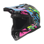 Kaciga LS2 Cross MX708 FAST II GROTESK plavo rozo zelena XXL