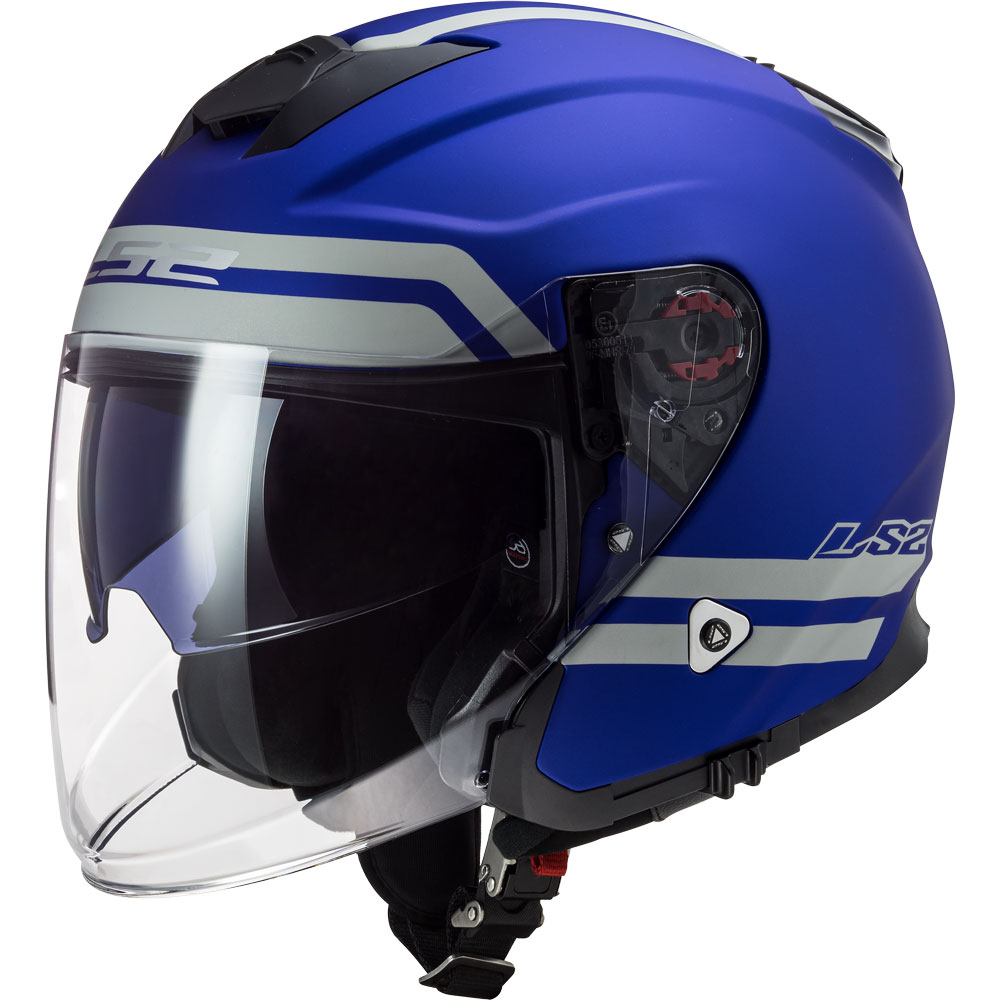 Kaciga LS2 Jet OF521 INFINITY HYPER  mat plava sa naočarima XL