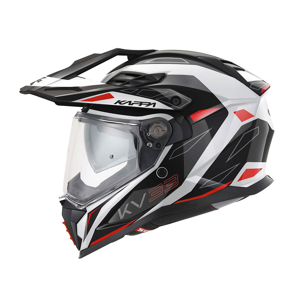 Kaciga Kappa Enduro KV33 WIZARD belo crno crvena