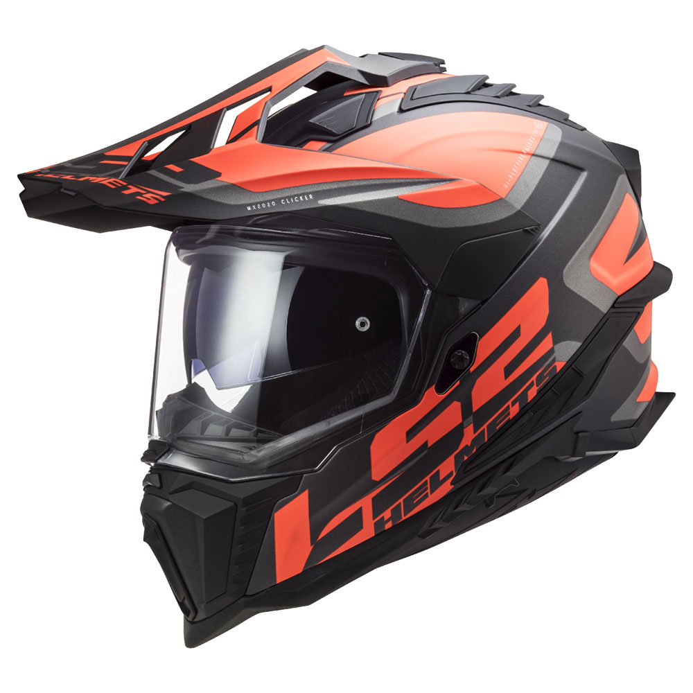 Kaciga LS2 Enduro MX701 EXPLORER ALTER mat crno narandžasta