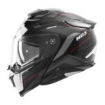 Kaciga NOX Flip Up N967 CONQUER sa naočarima crno belo crvena - Slika 2
