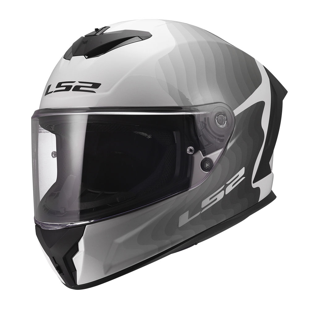 Kaciga LS2 Full Face FF820 RAPID III FLOW belo siva L