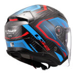 Kaciga LS2 Jet OF603 INFINITY II CARBON URUS plavo crvena XL - Slika 4
