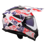 Kaciga LS2 Enduro MX702 PIONEER II FANTASY belo crveno plava XXL - Slika 6