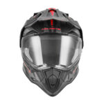Kaciga NOX Enduro sa vizirom N312 TRACK mat crno crvena - Slika 2