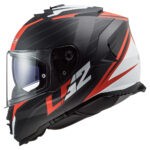 Kaciga LS2 Full Face FF800 STORM II NERVE mat crno crvena sa naočarima XXL - Slika 2