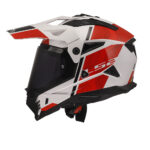 Kaciga LS2 Enduro MX702 PIONEER II HILL belo crvena - Slika 2