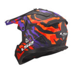 Kaciga LS2 Cross MX708 FAST II GROTESK ljubičasto narandžasta 3XL - Slika 3