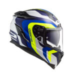 Kaciga LS2 Full Face FF327 CHALLENGER GALACTIC belo žuto plava sa naočarima XXL - Slika 3