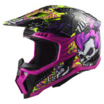 Kaciga LS2 Cross MX703 C X-FORCE CARBON FIRESKULL crno ljubičasta XL